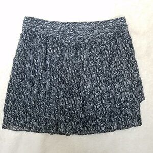 Gap Black White Print Tiered Flounce Skirt Size 4